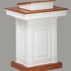 Enclosed Wooden Pulpit with Locking Storage