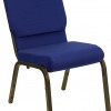 Hercules 18.5" Navy Blue Church Chair