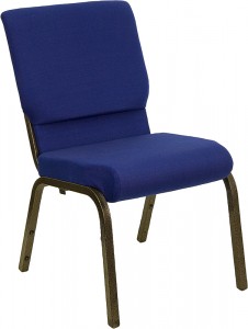 Hercules 18.5" Navy Blue Church Chair