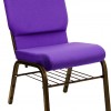 Purple Church Chair w/ Basket