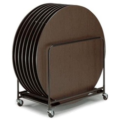 Heavy Duty Black Metal Finish Round Table Caddy from Midwest