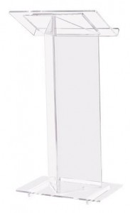 Clear Acrylic Lectern for Churches (ELS-410)