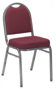 NPSC 9200 Dome Upholstered Stacking Chair in Burgundy