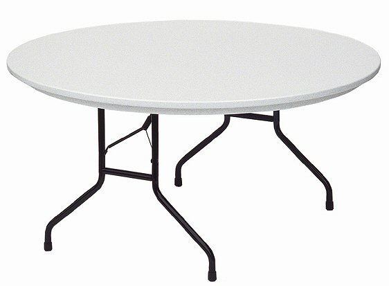 Correll R-Series 60" Round Plastic Resin Folding Table – $299.95
