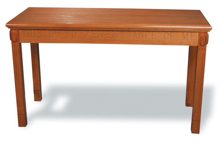 32" Stained-Wood Open Communion Table from Imperial (TOT-105)