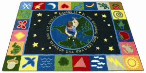 Church Nursery Rug - "In the Beginning"