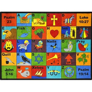 Bible Phonics Faith Based Area Rug from Joy Carpets