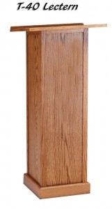 Full Pedestal Lectern from Imperial Woodworks T-40 