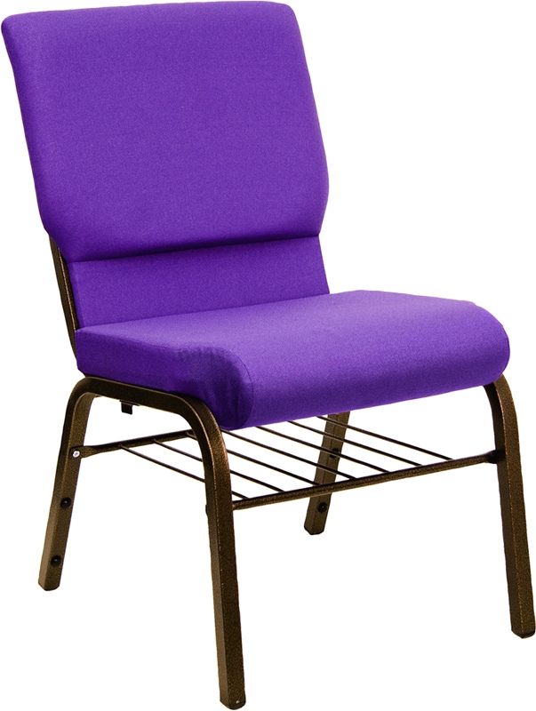 Purple Church Chair w/ Basket