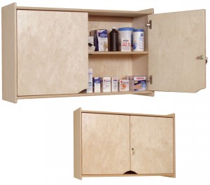 Steffy Wood Products Locking Wall Cabinet