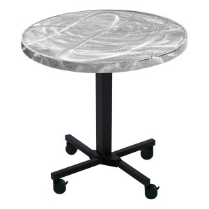 The Linenless Swirl-Top Cafe Table for Churches