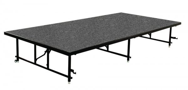 48" W x 96" L x 24" H Carpeted Stage Section