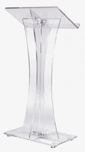 ELS-471 Curved Acrylic Lectern