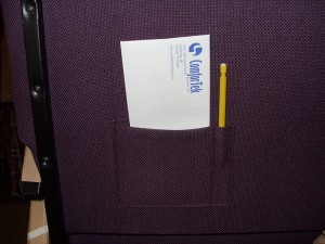 Fabric Card Pocket w/ Pencil Holder