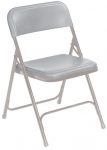 National Public Seating 802 Folding Chair Grey-on-Grey