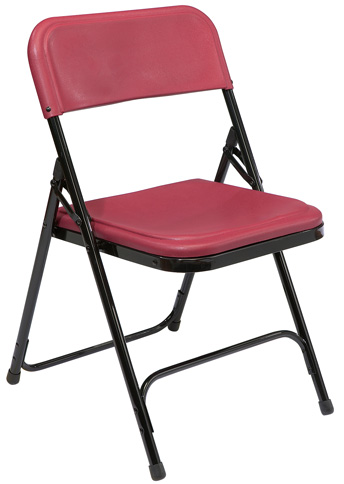 NPS 818 (800 Series) Burgundy-Black Folding Chair on Sale