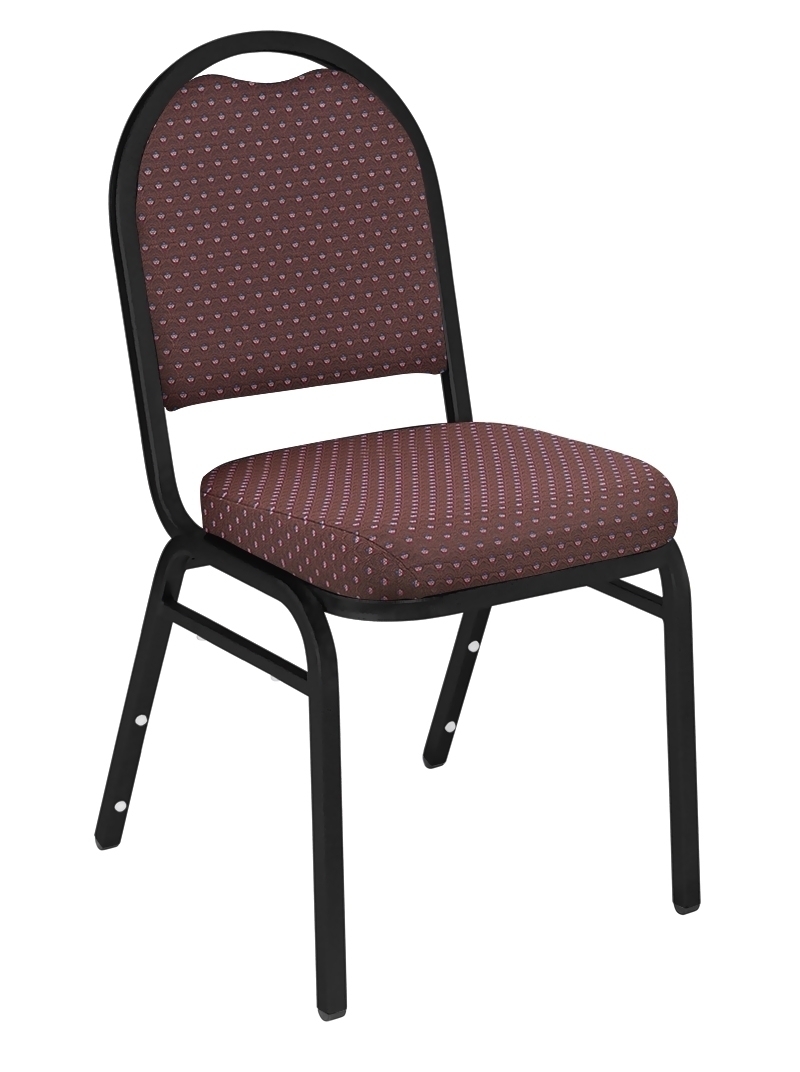 NPS 9268-BT Diamond Burgundy Chair w/ Black Frame