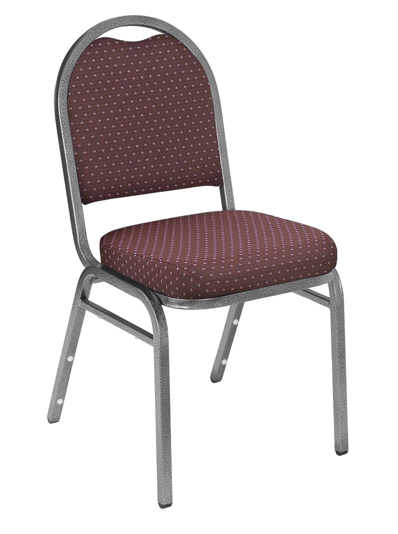 NPS 9268-SV Diamond Burgundy Chair w/ Black Frame
